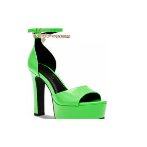 WILD PAIR Charm Ankle-Strap Platform Dress Sandals Size 9.5 Green NWT